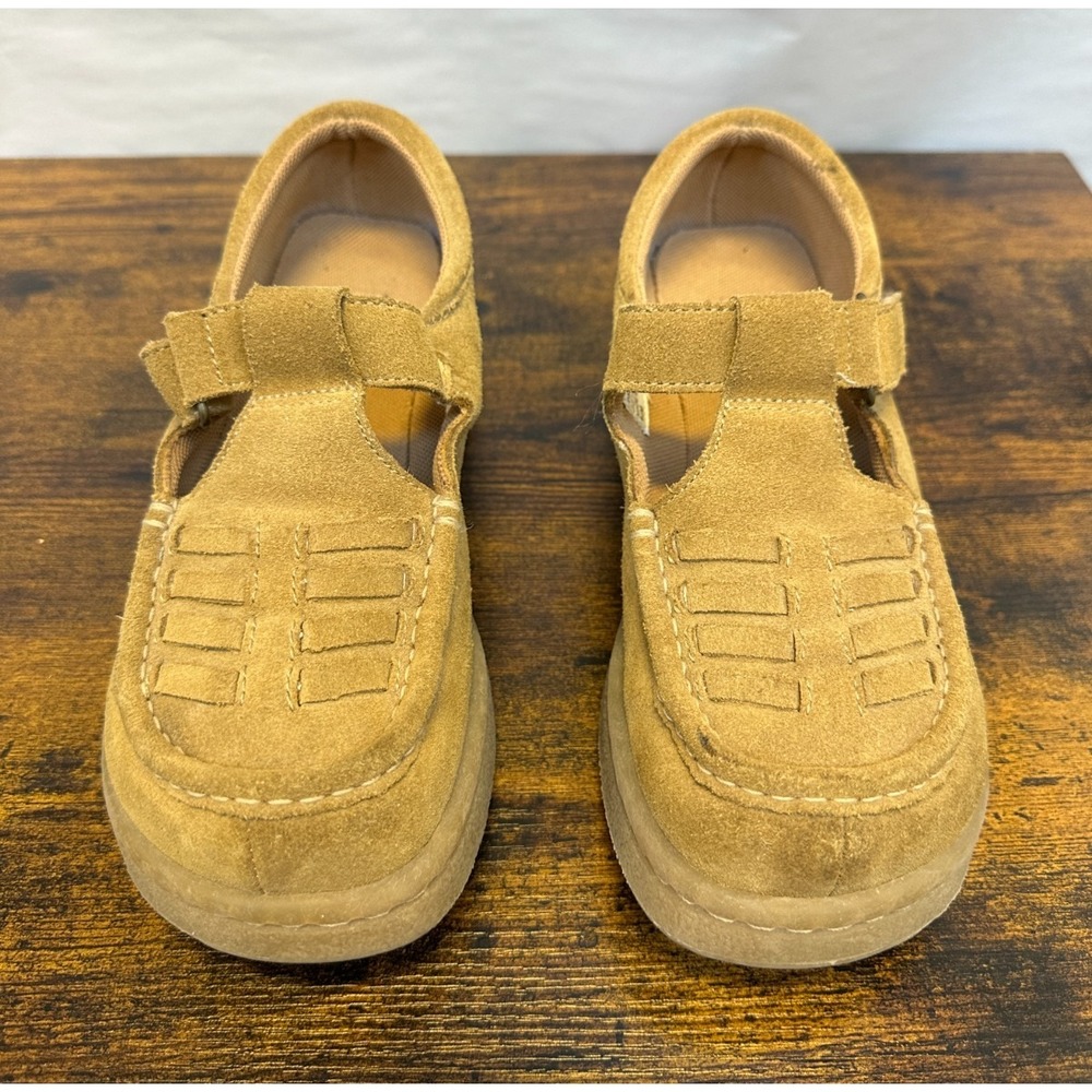 Mudd Daryl Vintage Y2K Tan Suede Platform Mary Jane Shoes Chunky Size 6.5 M - Picture 5 of 16